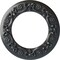 Ekena Millwork Ribbon with Bow Ceiling Medallion (Fits Canopies up to 7 1/2"), 12 1/4"OD x 7 1/2"ID x 7/8"P, Pewter CM12RIPES - alternate 1